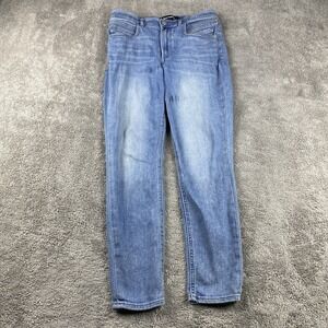 Express Ankle Legging Stetch Jeans Womens 8R Mid Rise Blue Denim‎